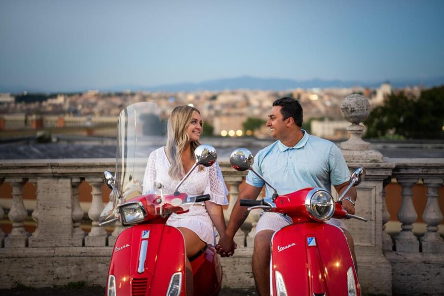 Rome: Guided Vespa Experience with Professional Photoshoot - The Fontana dell’Acqua Paola and the Gianicolo terrace