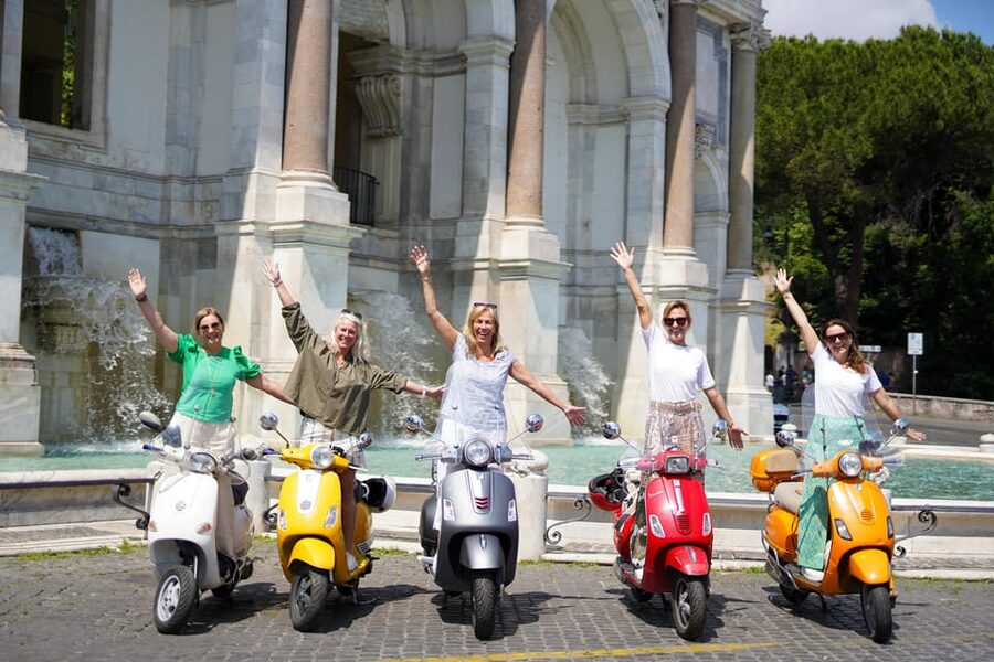 Rome: Hidden Gems Guided Vespa experience with Photos - Acqua Paola Fountain and Gianicolo Terrace