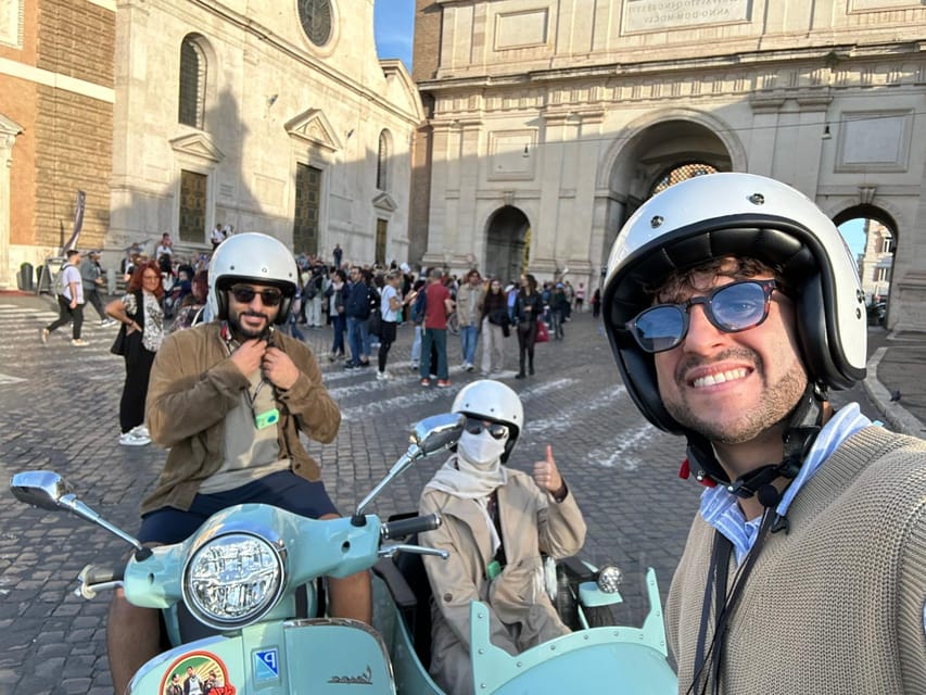 Rome in Vespa 90 min Vespa Sidecar PrivateTour with Gelato - Key points at a glance