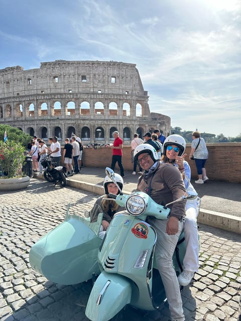 Rome in Vespa 90 min Vespa Sidecar PrivateTour with Gelato - Starting at Via Luigi Santini