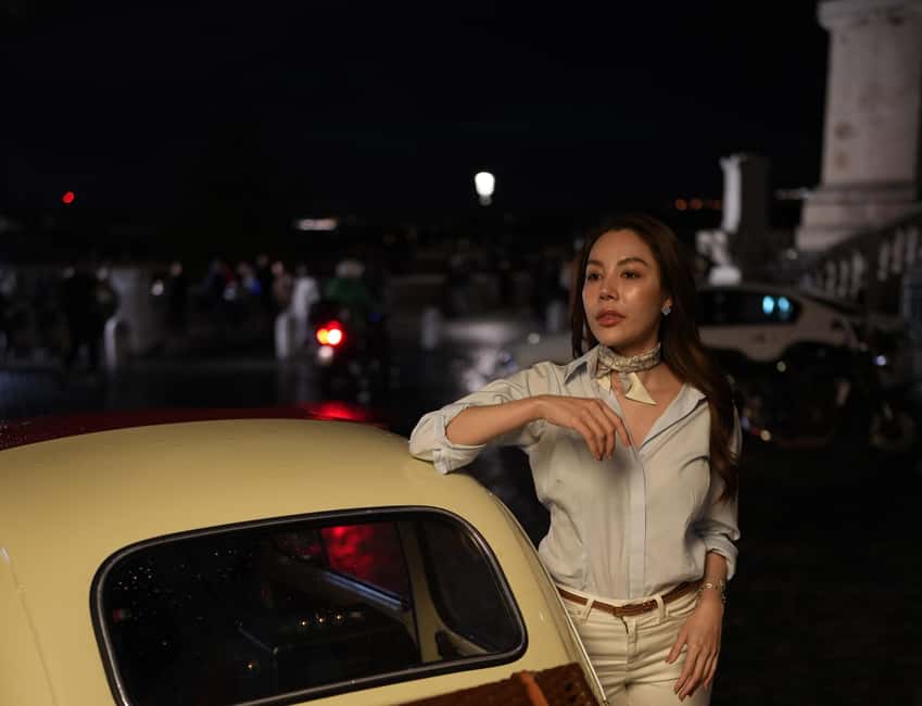 Rome: Night Photo Session in a Fiat 500 with Aperol Spritz - Rome sightseeing with a little Italian theater