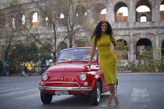 Rome Photography service with fiat 500 vintage car - Rome by Fiat 500, with photos built into the ride