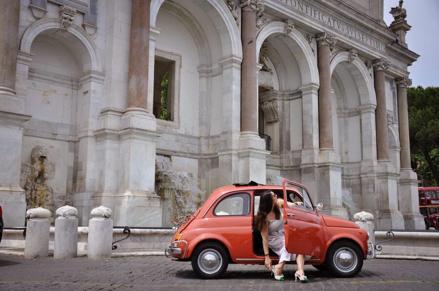 Rome Private Tour and Photo in a Vintage Fiat 500 - Coffee, gelato, and the pace of the tour
