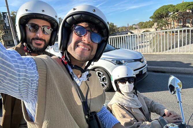 Rome Private Tour in a Vintage Vespa Sidecar Style for 90 Minutes - Trevi Fountain gets the full photo stop