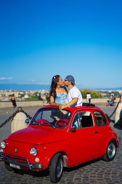 Rome Pro Photoshoot Service with Free Transport by Fiat 500 - The return ride and the promise of 20 photos