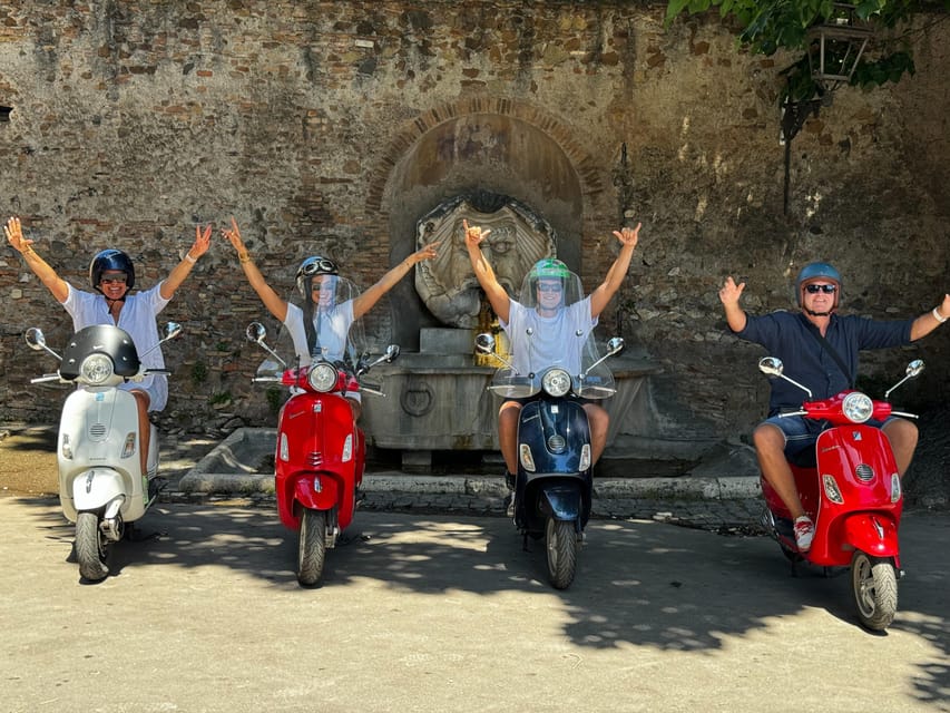 Rome: Vespa City Tour with Professional Photoshoot - Coffee at Terrazza del Gianicolo