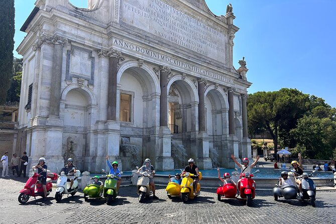Rome Vespa Sidecar Tour — 90-Minute City Highlights Tour - A 15-minute pause in Villa Borghese