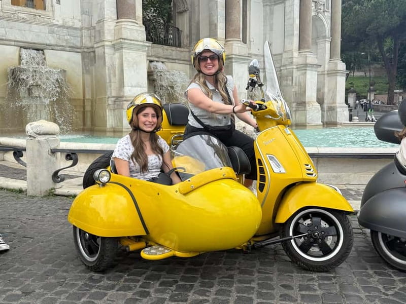 Rome: Vespa Sidecar Tour with Hotel Transfers & Gelato - Pincio Gardens and the first views of Rome