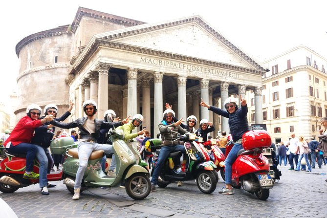 Rome Vespa Small Group Sightseeing Tour, 3 Hour Experience - Ancient walls, a monumental bridge, and changing views
