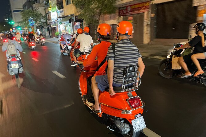 Saigon Vespa By Night Street Food With Female Riders Ao Dai - Banh xeo, nem lui, and the family recipe