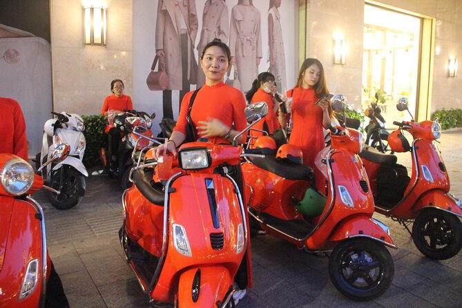 Saigon Vespa By Night Street Food With Female Riders Ao Dai - Coffee, music, and the younger side of the city