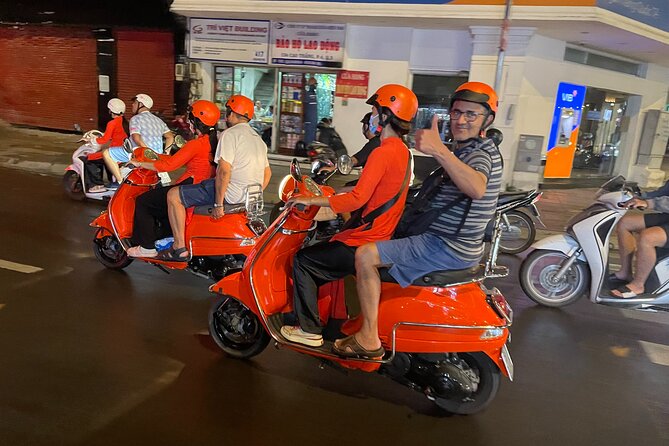 Saigon Vespa By Night Street Food With Female Riders Ao Dai - Finishing with kem xoai dam
