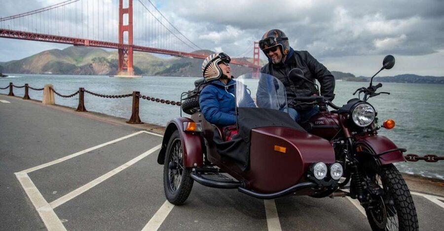 San Francisco: City Sunset Tour by Vintage Sidecar - Golden Gate Bridge when the sun drops