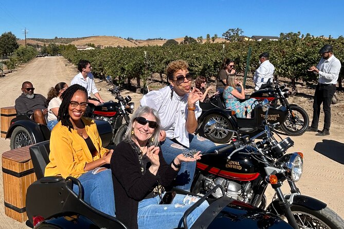 Scenic Sidecar Vineyard Adventure San Luis Obispo - Starting at Wolff Vineyards on Orcutt Road