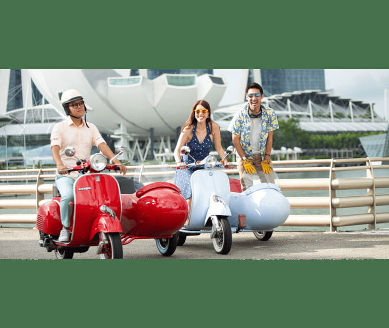Singapore: Kampong Glam & Civic District Vespa Sidecar Ride - Choosing one hour, 120 minutes, or longer