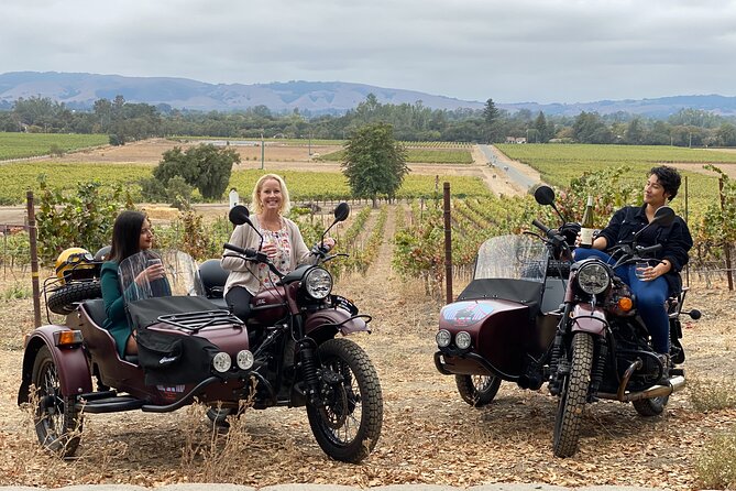 Sonoma Valley Sidecar Wine tours - Three winery visits, with five possible names