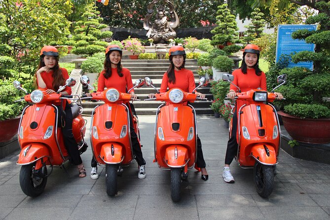 The Insider's Saigon With Female Ao Dai Riders Vespa 4,5 Hours - Ho Thi Ky Flower Market and the flavor of local trade