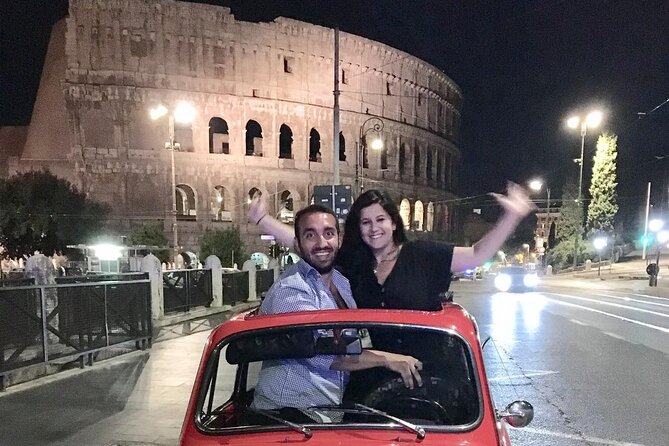 The Original Fiat 500 Night Tour of Rome - St. Peter’s Square under the lights