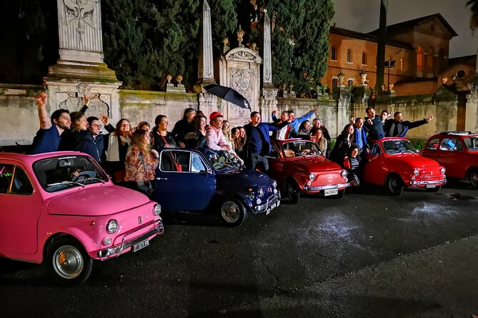 The Original Fiat 500 Night Tour of Rome - The Pantheon at night