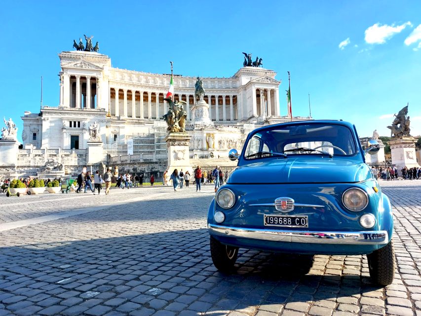 Tour of Rome on board a Vintage Fiat 500 - Circus Maximus and the Pyramid of Cestius