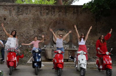 Vespa city tour in Rome with two different routes