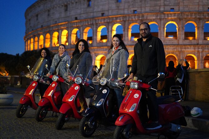 Vespa Scooter Night Tour in Rome with Professional Photographer - The Fontana dell’Acqua Paola and Gianicolo terrace