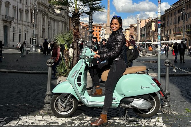 Vespa Tour in Rome Driven by Us with Optional Pick Up - Gianicolo Belvedere and the final wide view