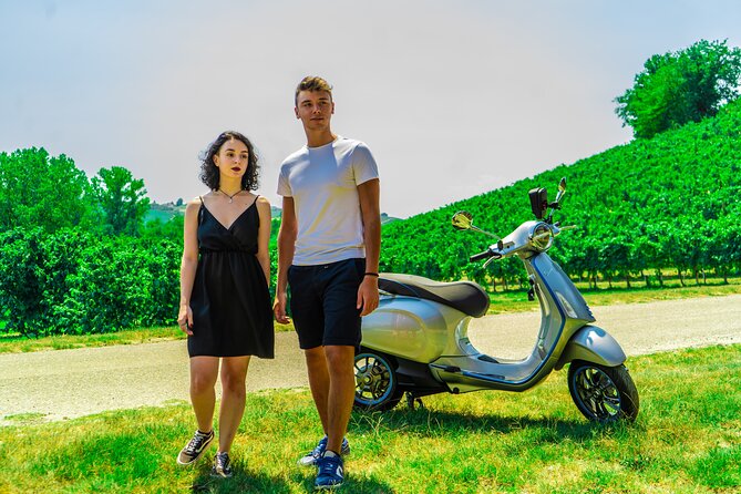 Vespa tour in the Langhe with winery visit and lunch - Verduno begins the hill-town circuit