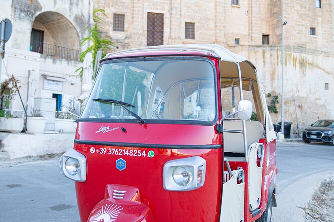 Vintage Ape Calessino Private Tour Polignano a Mare - Timing, weather, and cancellation details